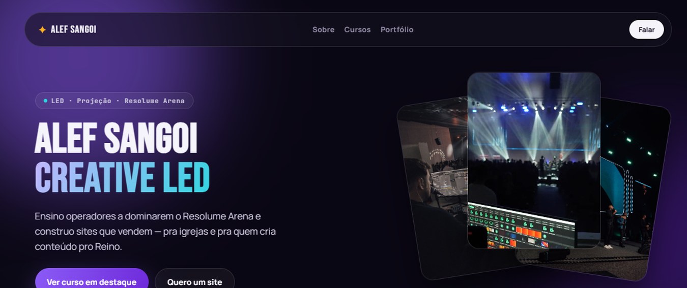 Site do Alef Sangoi — Creative LED